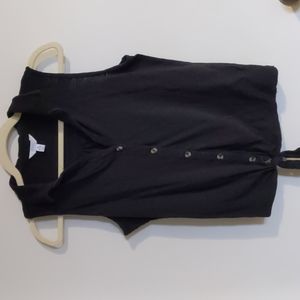 Sleeveless Tie Front Top Medium